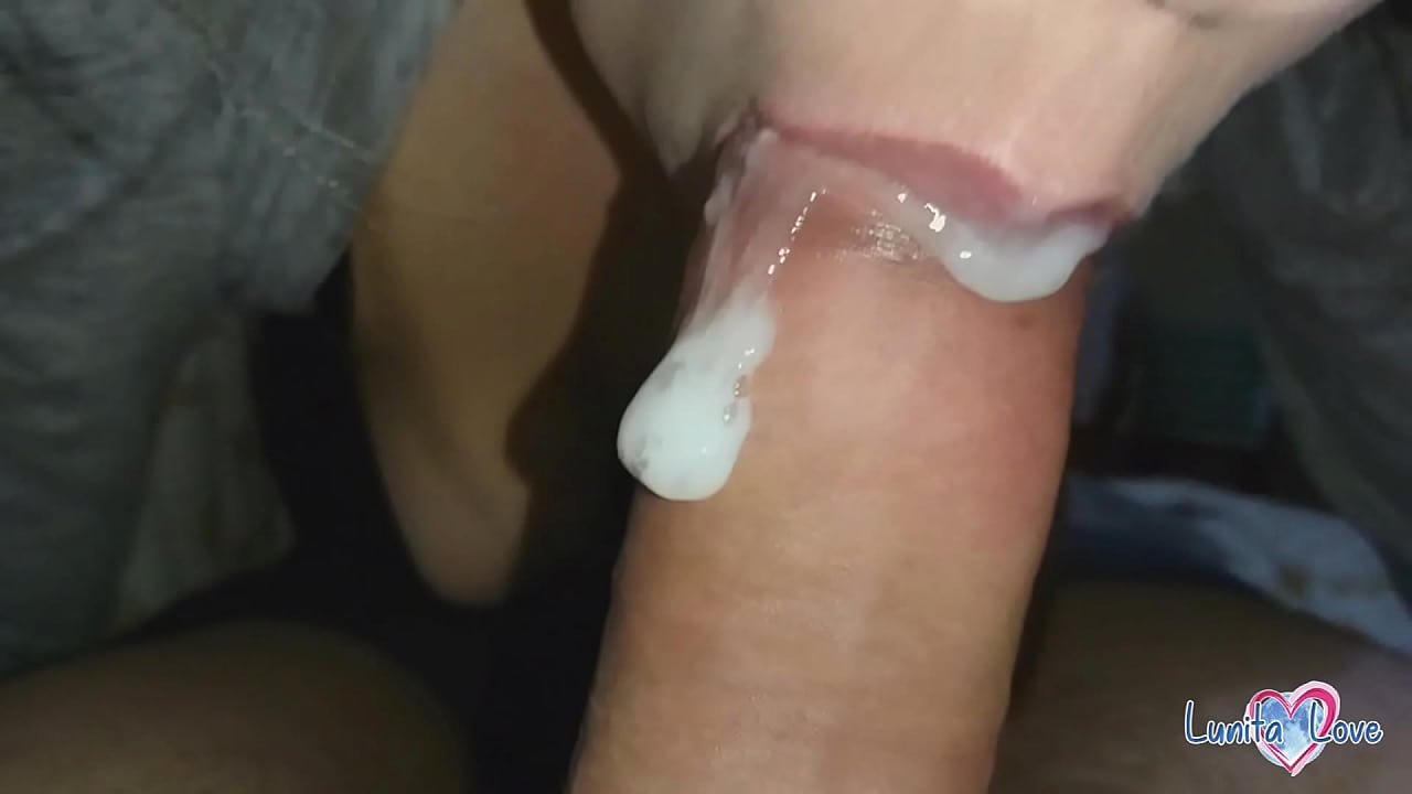 Cumshots homemade - Cum covered face and tits LunitaLove