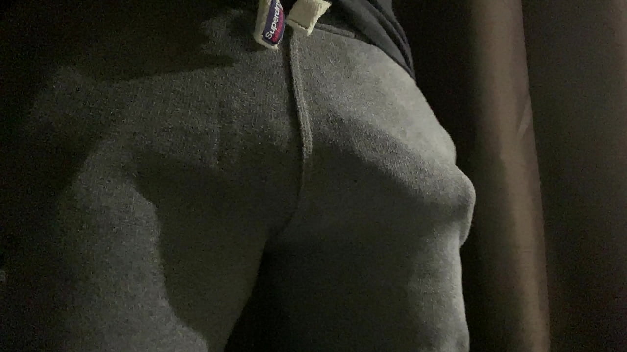Large dick, bursting out of sports trousers, ready to fuck your pussy