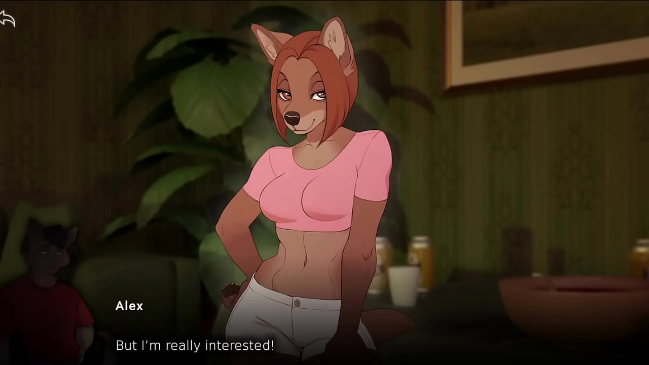 Furry Student Gets Guidance From Busty Young Teacher At Party