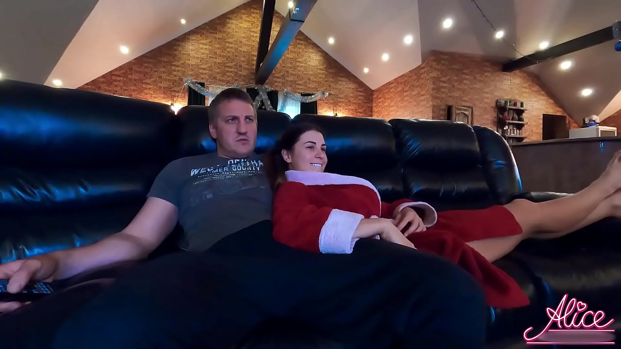 Cute Teen Blowjob my Dick and Rough Sex - Oral Creampie after Watching TV