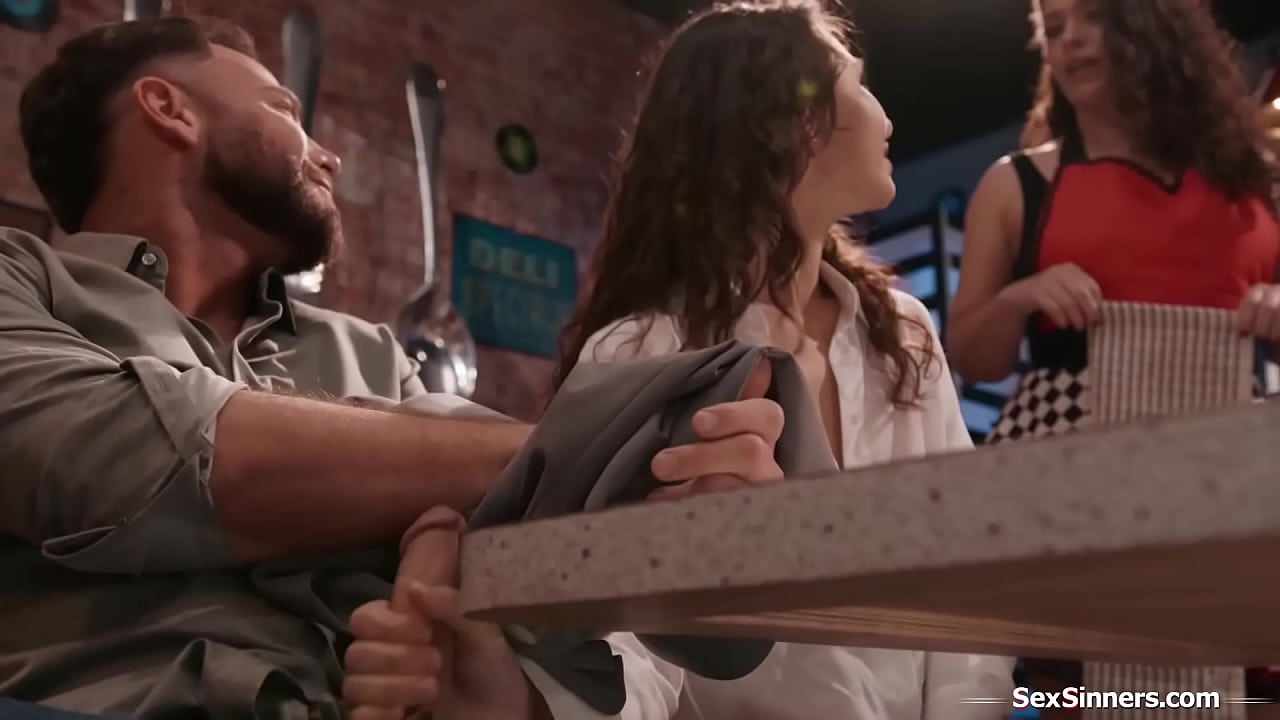 Petite GenZ babe Liz Jordan quickly takes away any doubt her BOOMER date has about the age difference when she gives him a public handjob in the diner