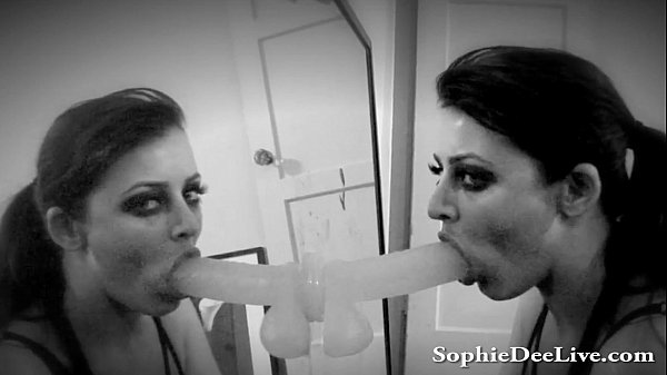 Busty Big Titty Brit Sophie Dee LOVES to Deepthroat a Dildo! SophieDeeLive.com