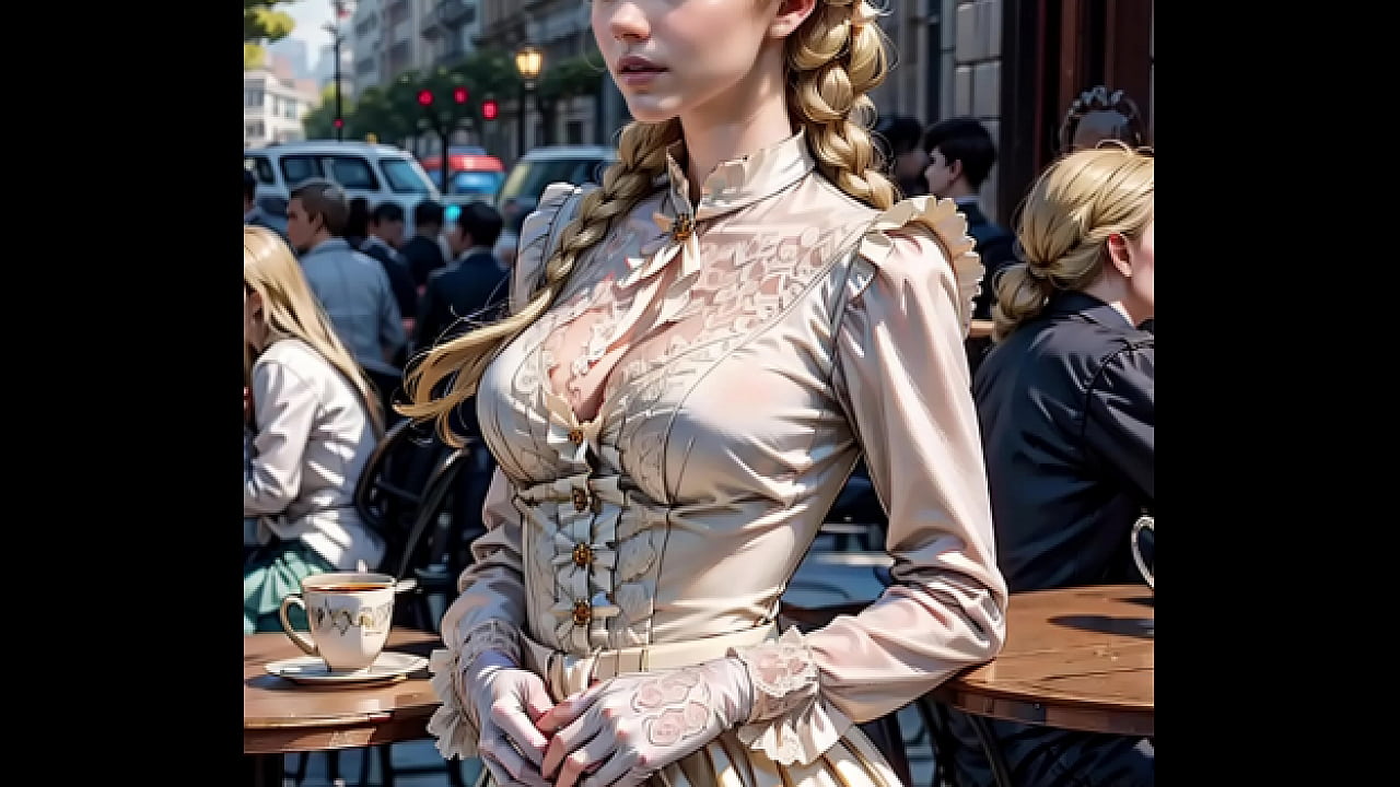 Sexy blonde in dress showing pussy