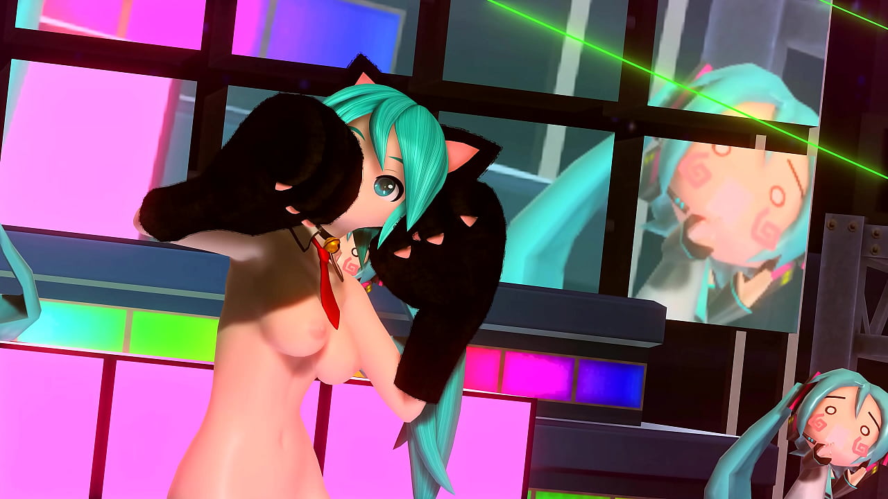 Hatsune Miku gatita desnuda