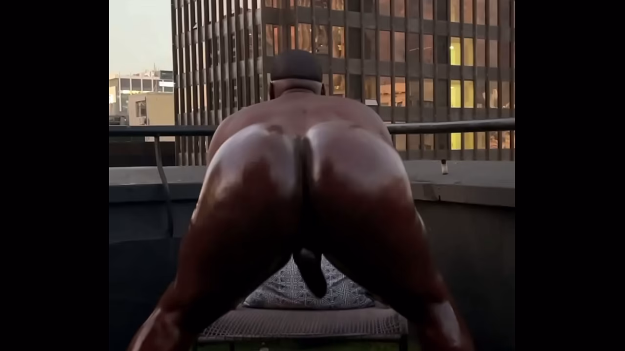 Hung BBC Bator Playing with Dick and Ass OUTSIDE!!