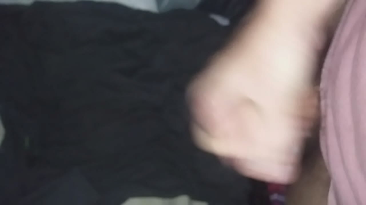 Shooting cum on the bed