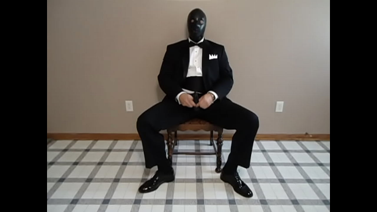 men's dress suit with patent leather shoes orgasm