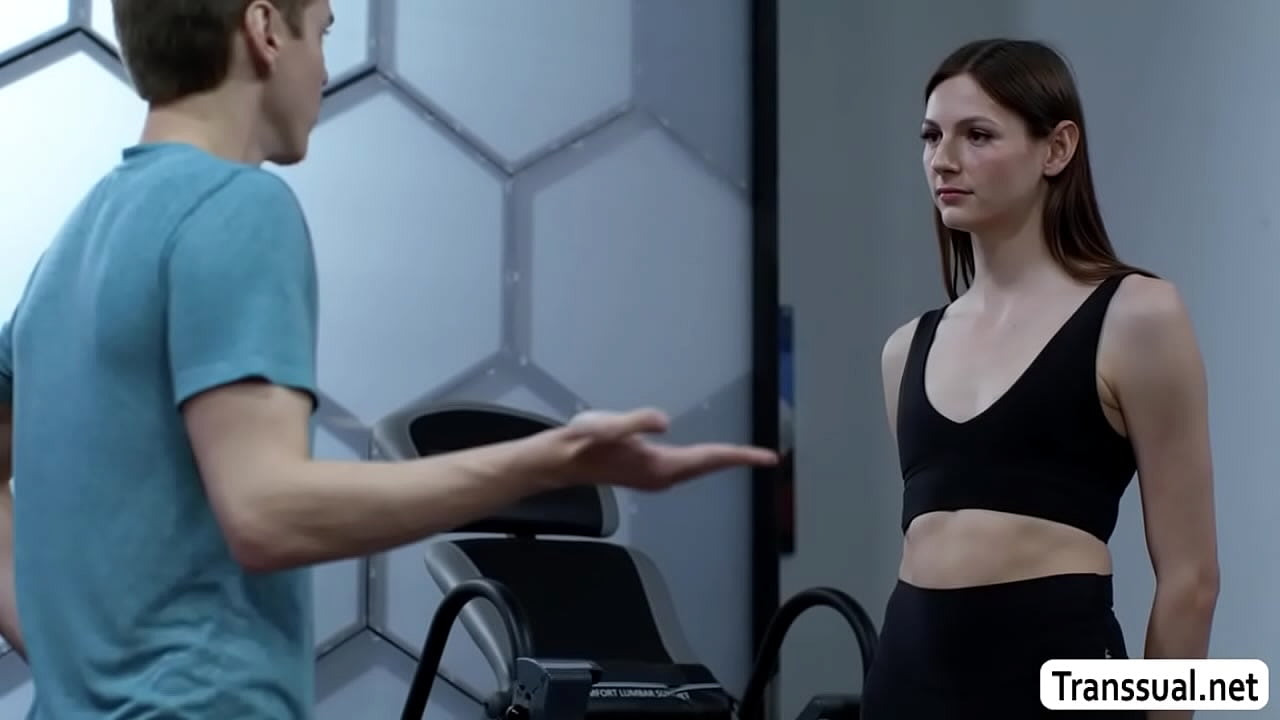 I meet this super hot TS brunette in the gym and we hook up each other.She starts sucking my hard big cock