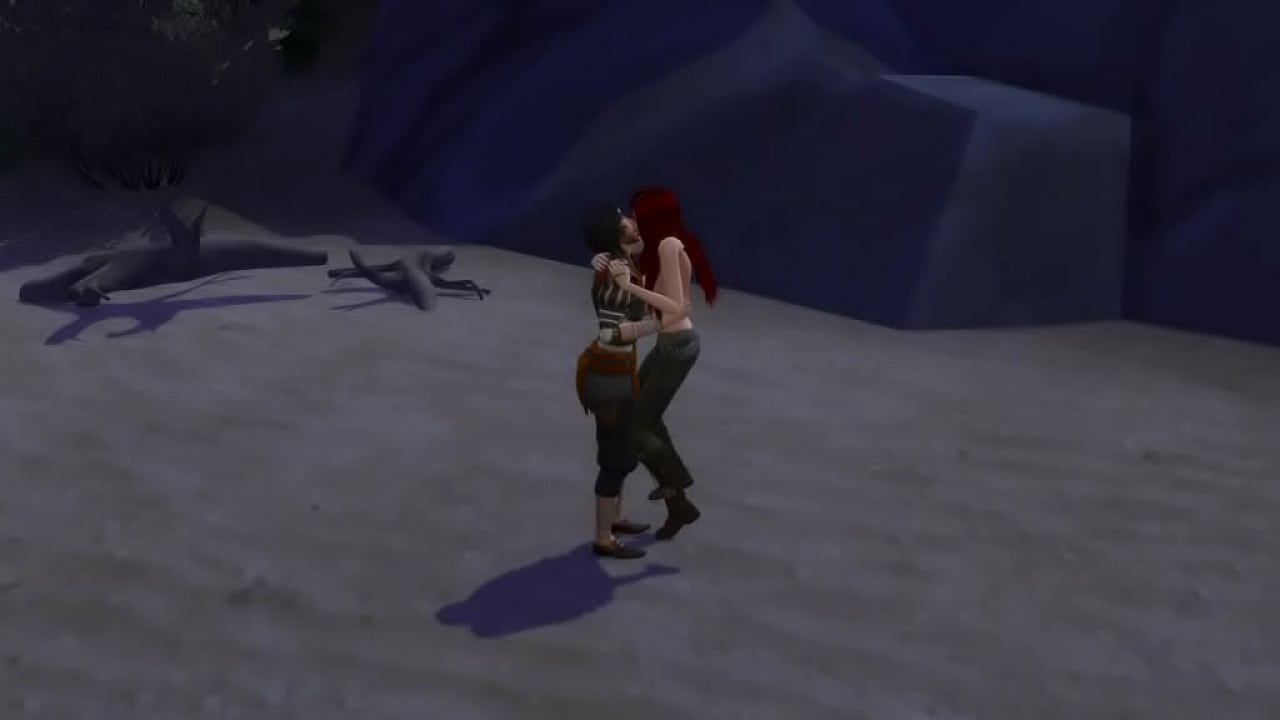 Шустрый пират трахнул рыжую пиратку на океанском берегу