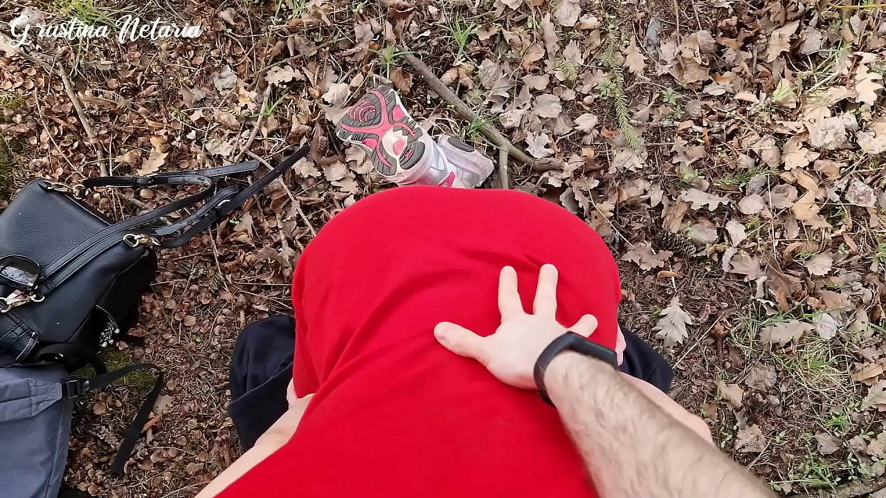 Shy Russian girl gave me slobbery blowjob on a first date in the wood!