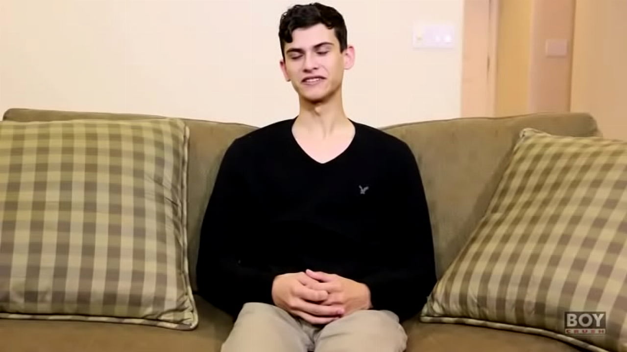 Charming Lad Caressing His Massive Cock