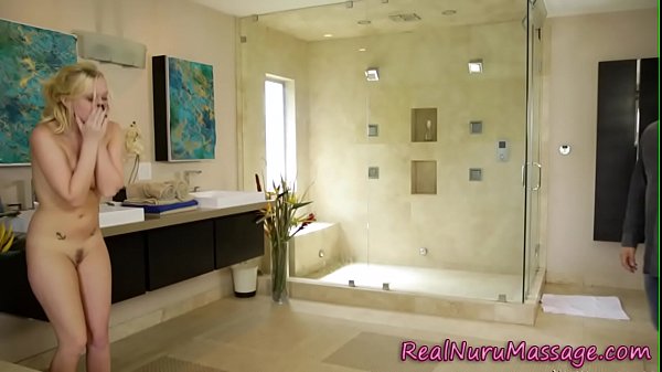 Babe massages and fucks