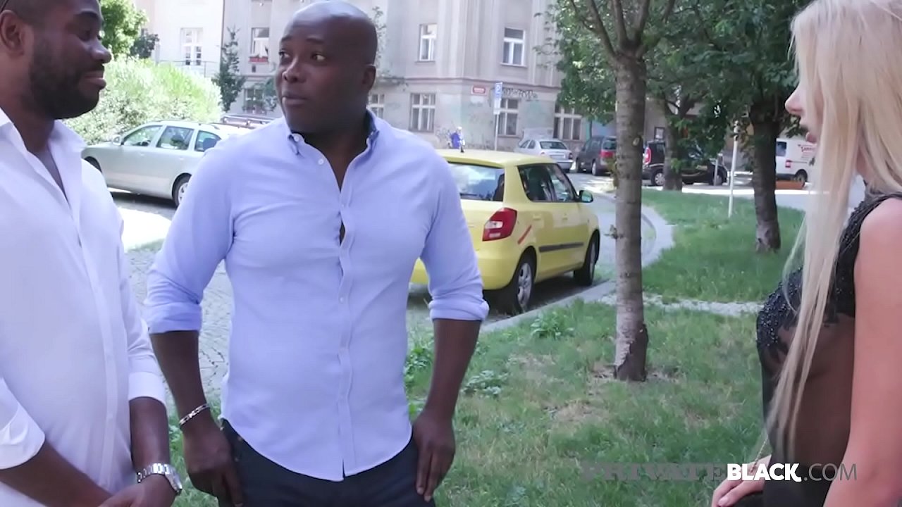 Hot Blonde Babe Marilyn Kristal milks 2 big black cocks, stuffing her pretty piehole, tight white pussy & little itty bitty butthole until she is DP'd & Cummed on! Full Flick at PrivateBlack.com!