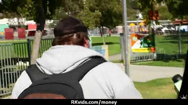 Desperate teen naked in public and fucks to pay rent 25