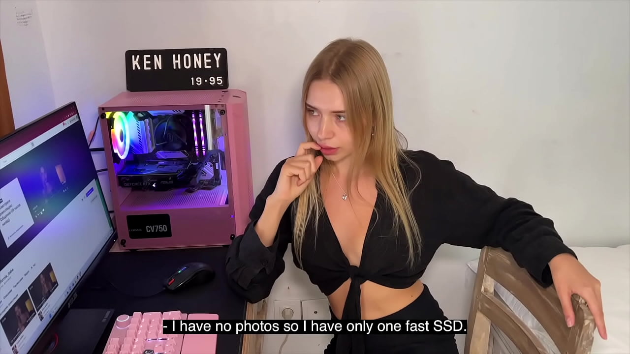 Blonde teasing for you on camera