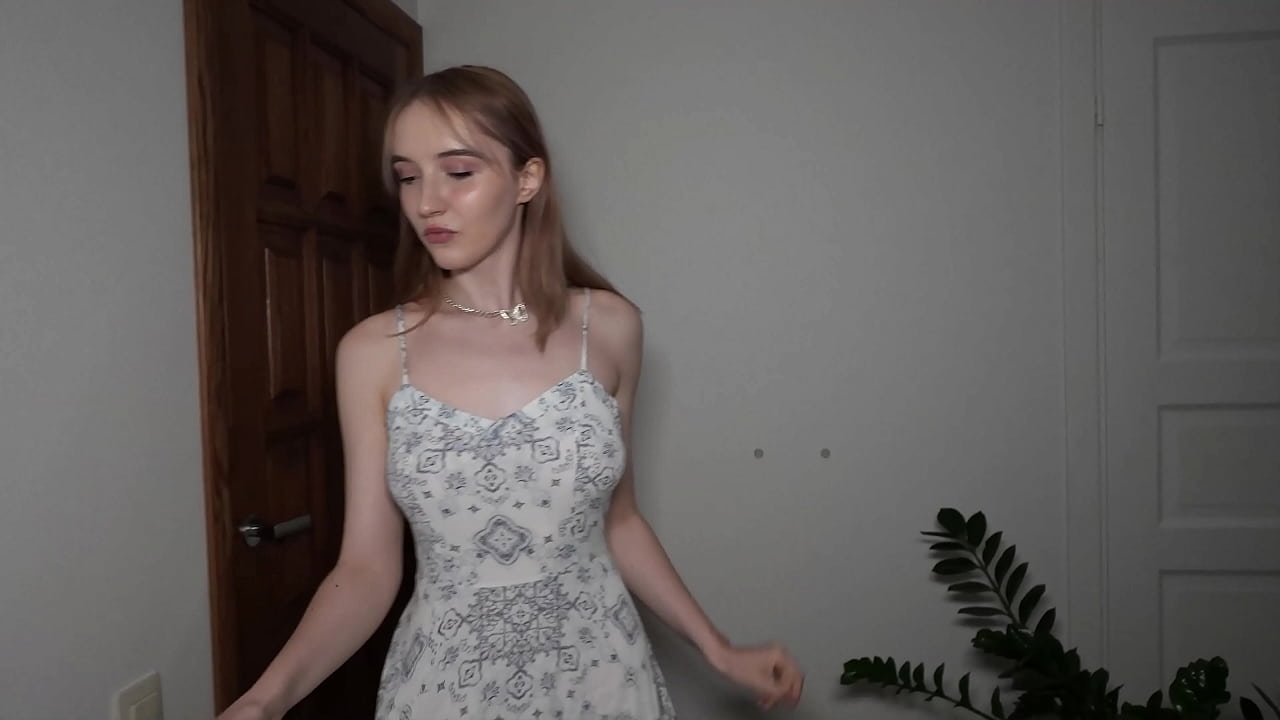 Busty neighbor gets great sex. Let's count how many times she came.