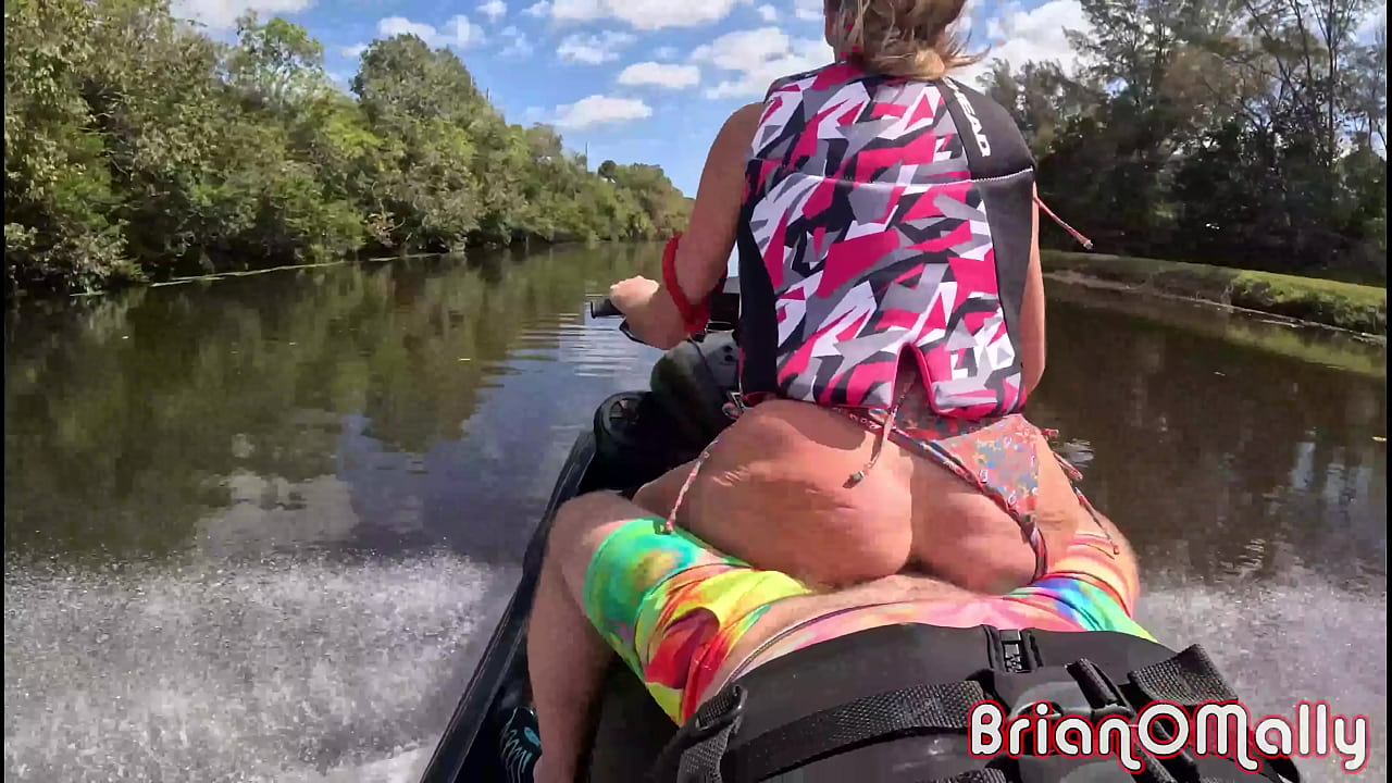 Hot Blonde Takes a Ride on My JetSki and Gets Fucked on it under the Bridge