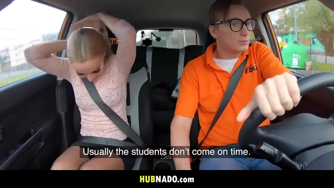 This gorgeous blonde asked me to pull over somewhere quiet, and while I found a spot, she started to masturbate her pussy.