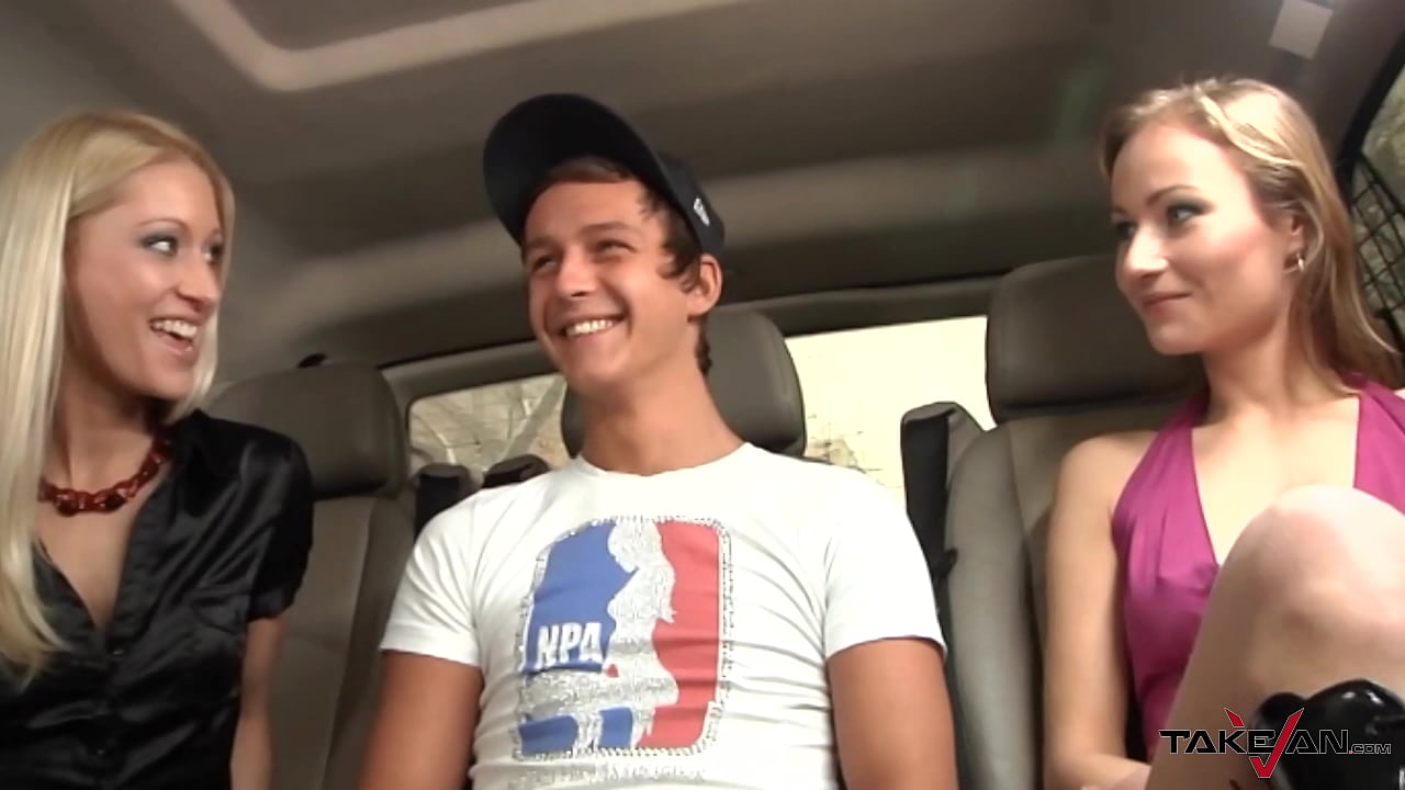 Ume and her friends picking up horny stranger for sex in the car