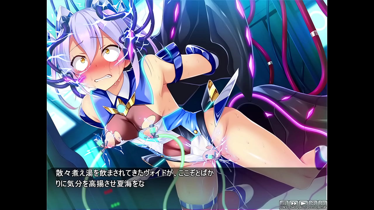 Petite anime girl restrained and fucked by machine