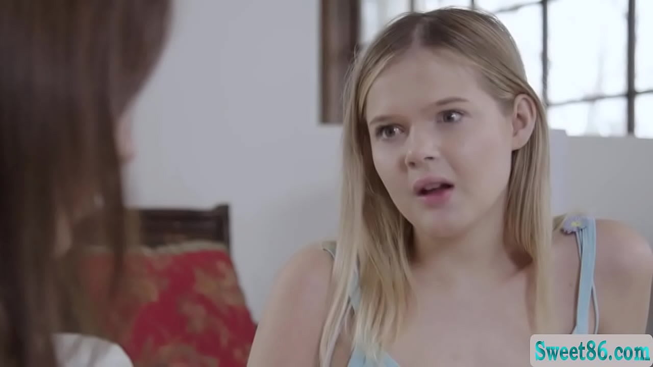 Lesbian friends Coco Lovelock and Charly Summer flirt with passioanate kissing caressing smalltits and titsucking ones tits.