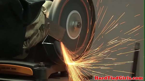 Bondage sub hogtied as prep for whipping