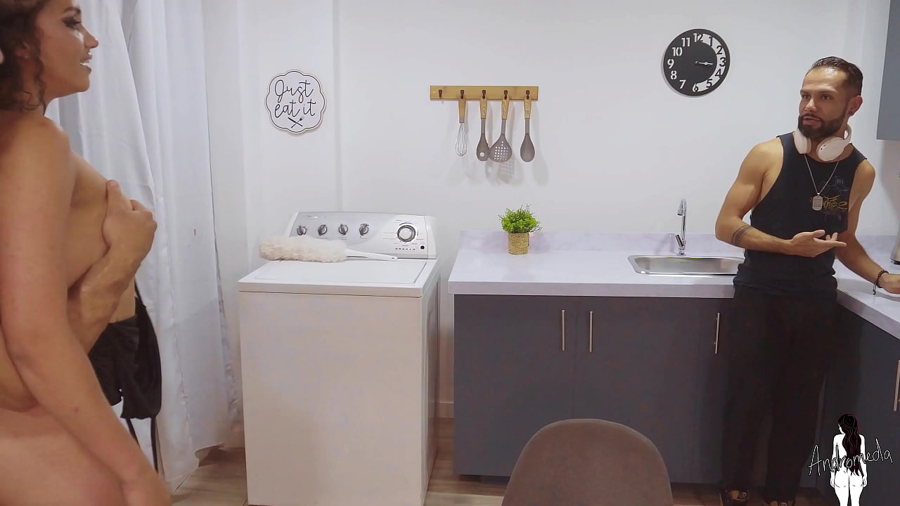 Fucking my coworker friend while my rommie is still at home distracted