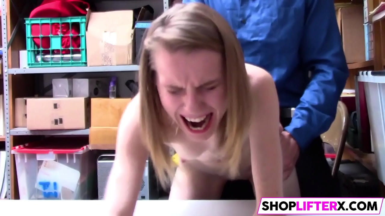 Teen takes cock for shoplifting