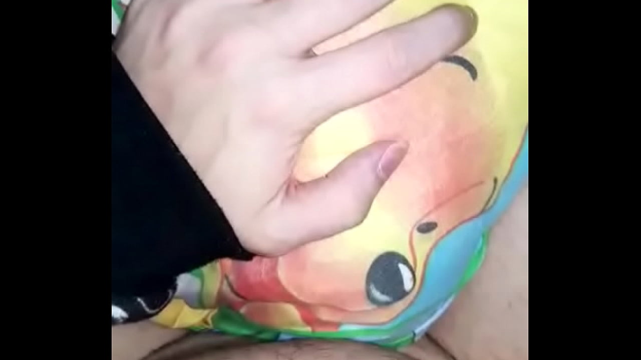 Gay boy banging his bed