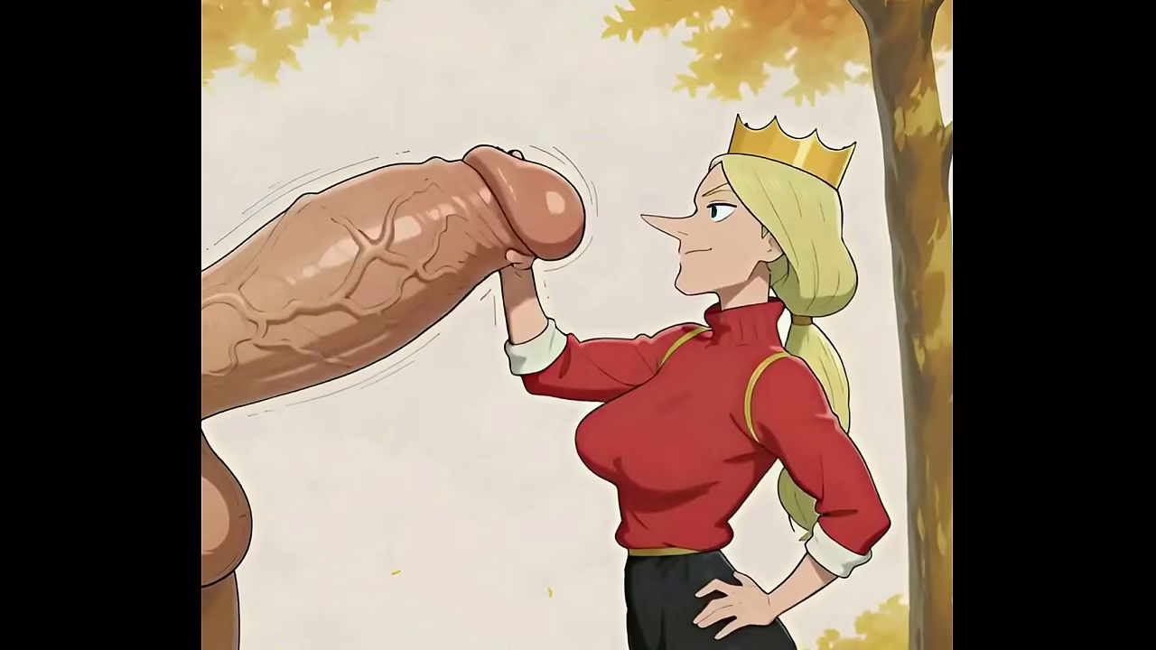 Anime Hentai: Queen Hiling Smug Handjob Ends in Nose-Face Cum Blast