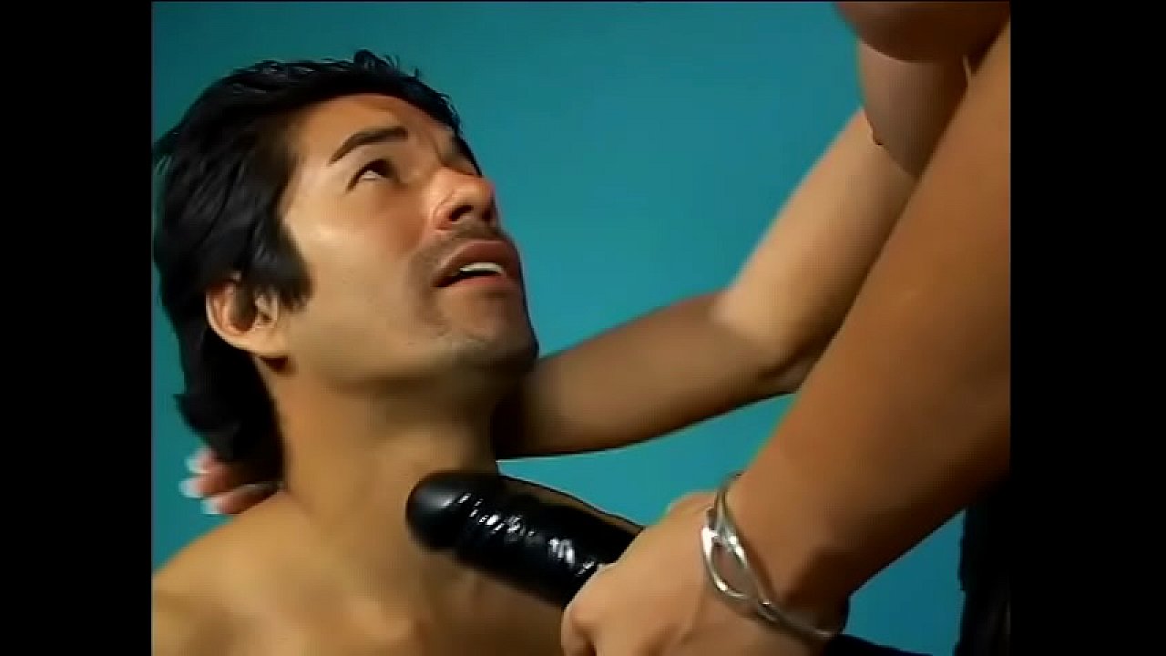 Busty mistress Masturbates with toys and Fucks a guy with a strap-on