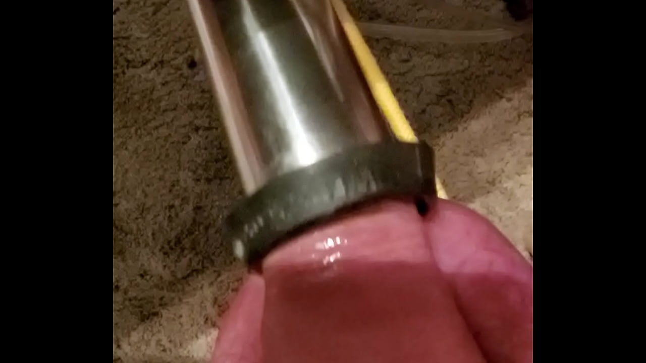 Cock milked after 1500ml saline infusion