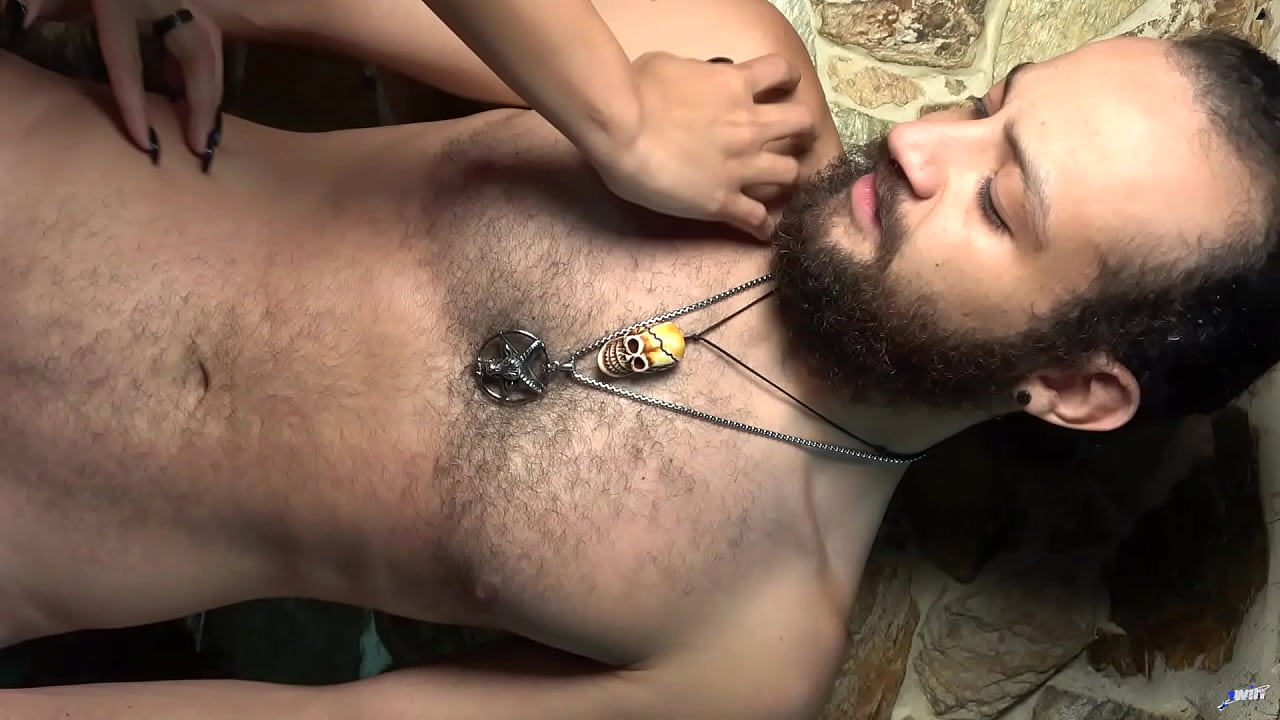 Scratching all his chest n' belly like a wildcat with my sexy, long n' natural nails until leave red