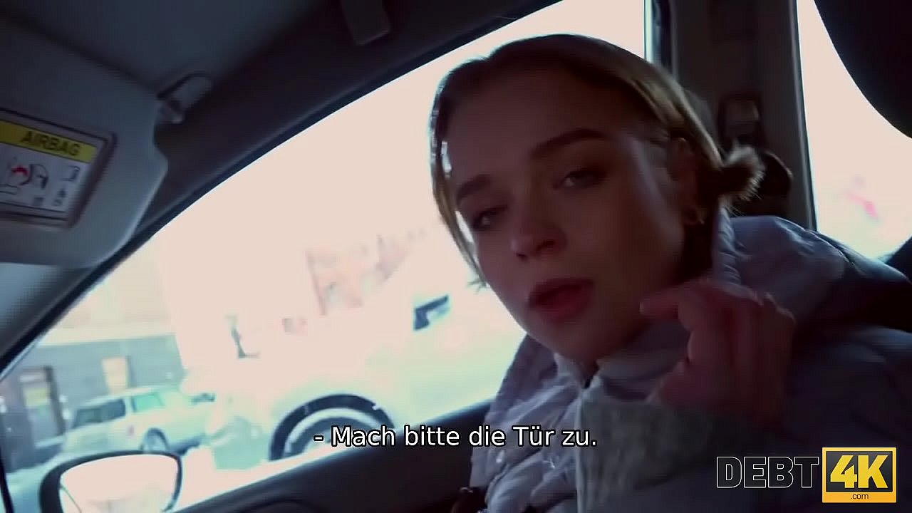 DEBT4k. Mann gibt Babe $ 3000 f&uuml;r coolen Blowjob und Pussy-Ficken