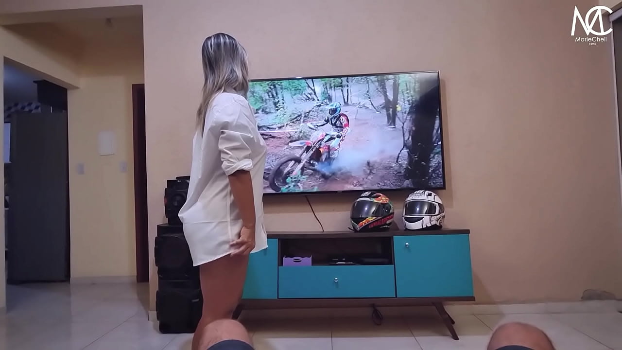 Naughty loves to blow and give me the ass when I'm watching TV