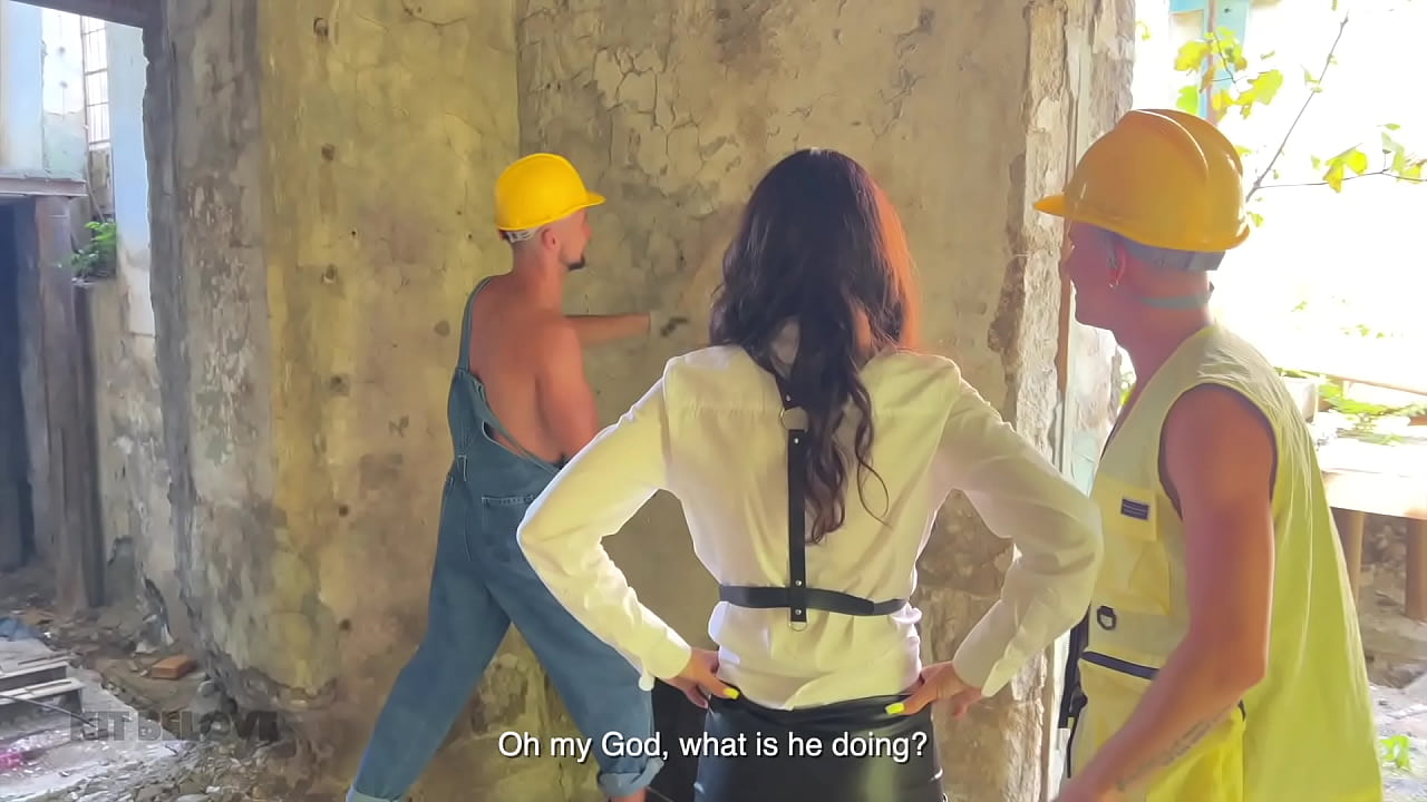 Three workers persuade a fragile inspector to fuck. Katty West   DisDiger, Falcon Al and Kit Belove