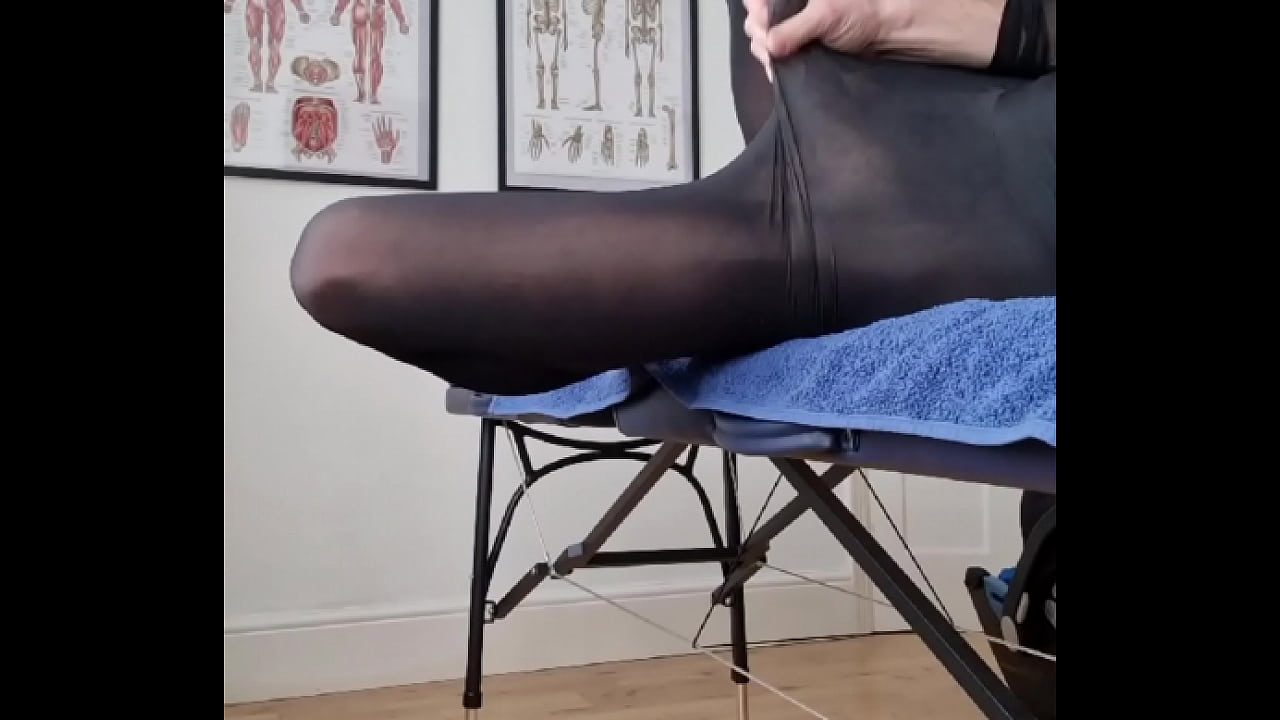 Tgirl stroking BIG Dick making a huge mess over nylons