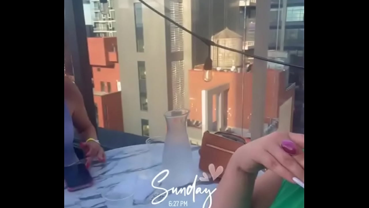 Enjoying the view and dinner on the rooftop tonight ️ TicklesSoles #Brooklyn