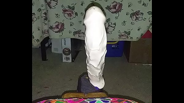 riding a huge dildo