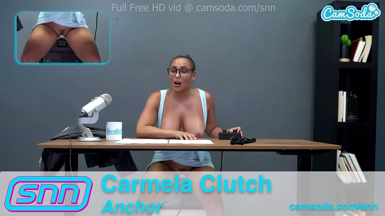 SNN Anchor Carmela Clutch Masturbates while giving the news