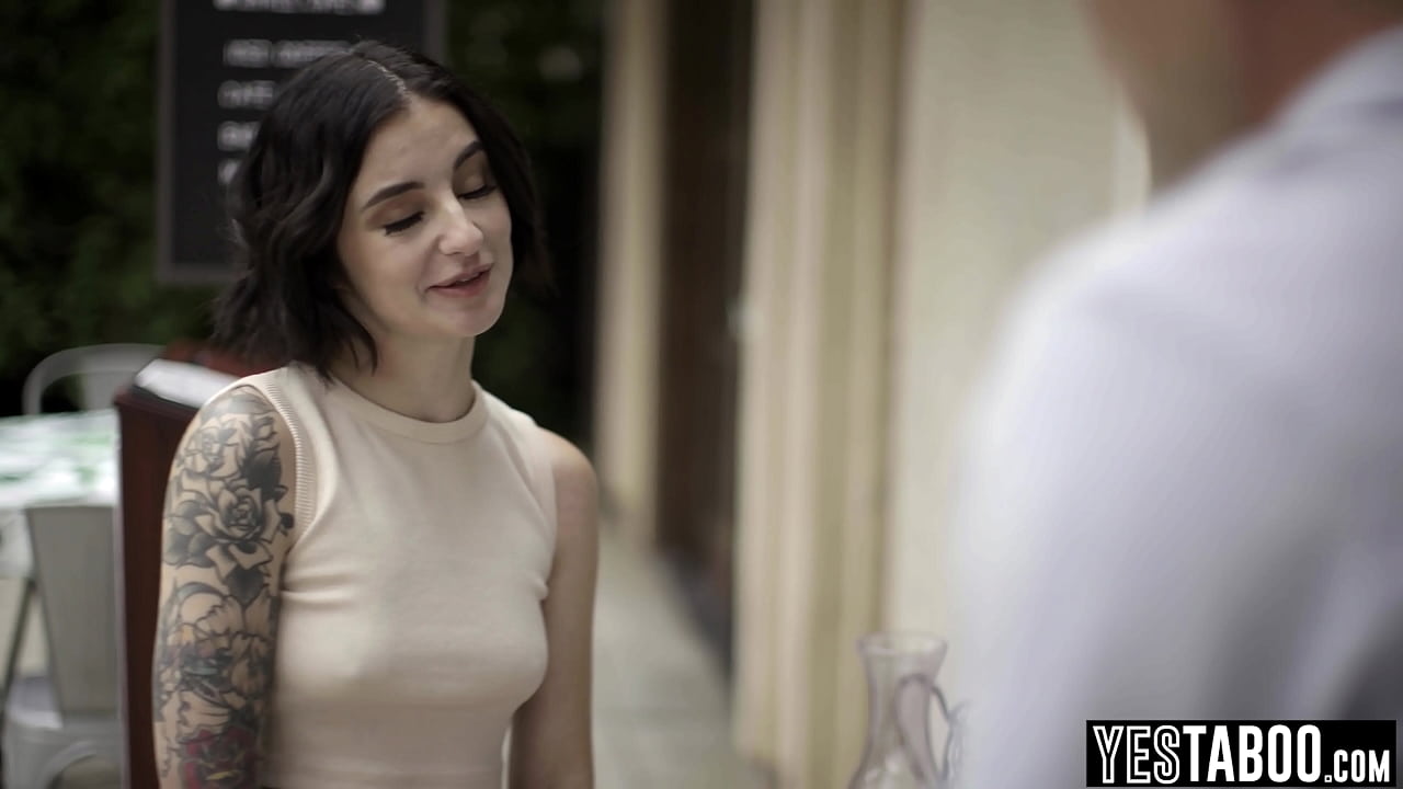 Sly big dick stud tricks and rails a petite tattooed waitress all roughly at his place