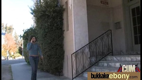 Ebony babe sucks too many white cocks 3