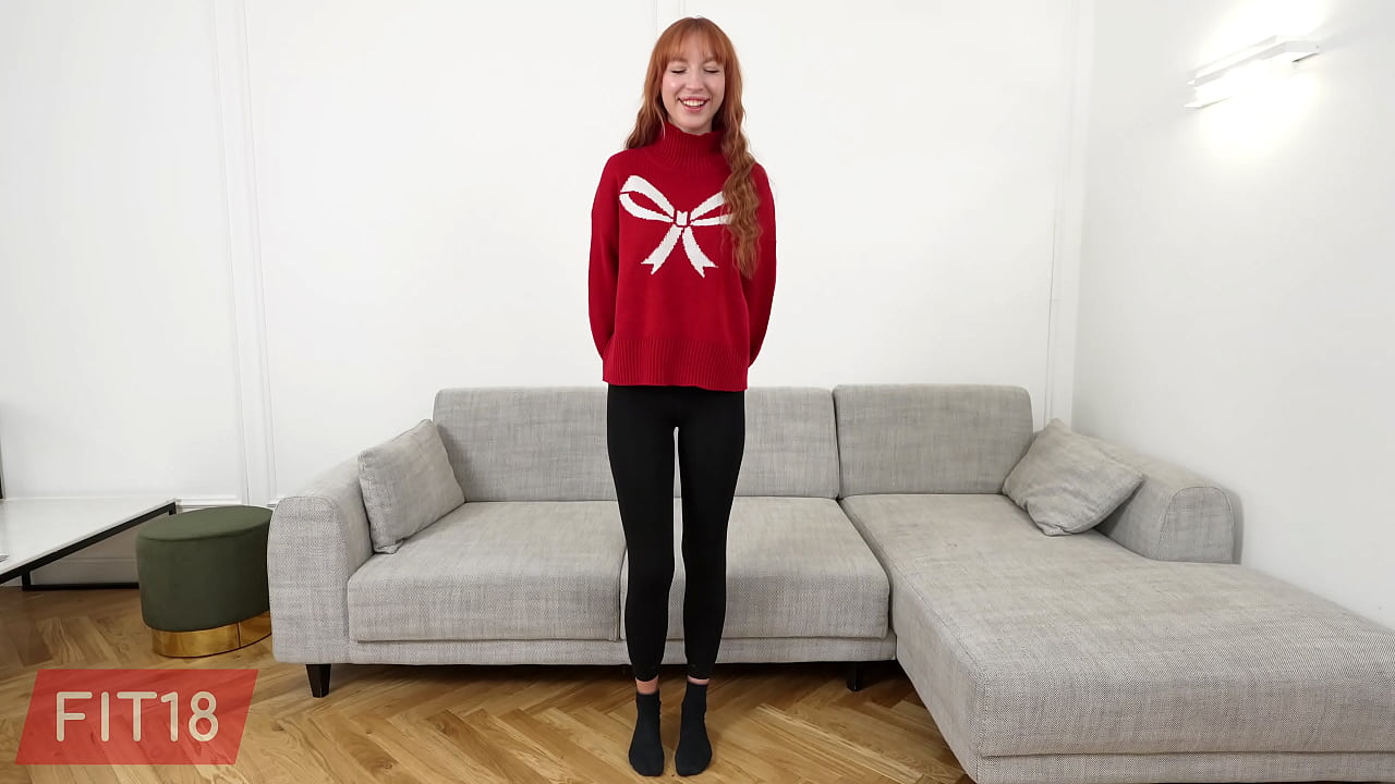 FIT18 - Lilly Mays - Casting Tall and Skinny Latvian Redhead In Bodysuit - 60FPS
