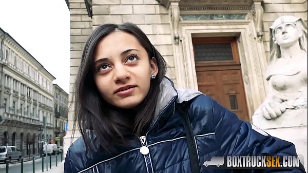 Beautiful girl fucked at transparent box