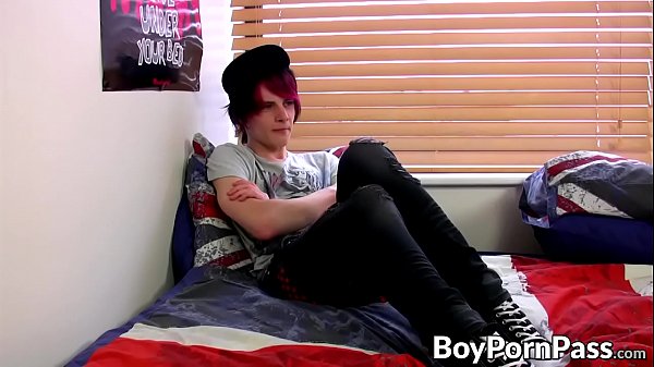 Alt twink masturbating passionately