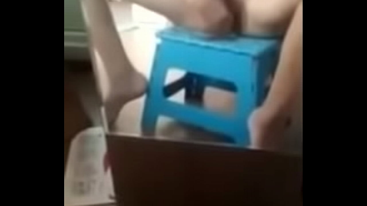 Decided to rest on a blue stool