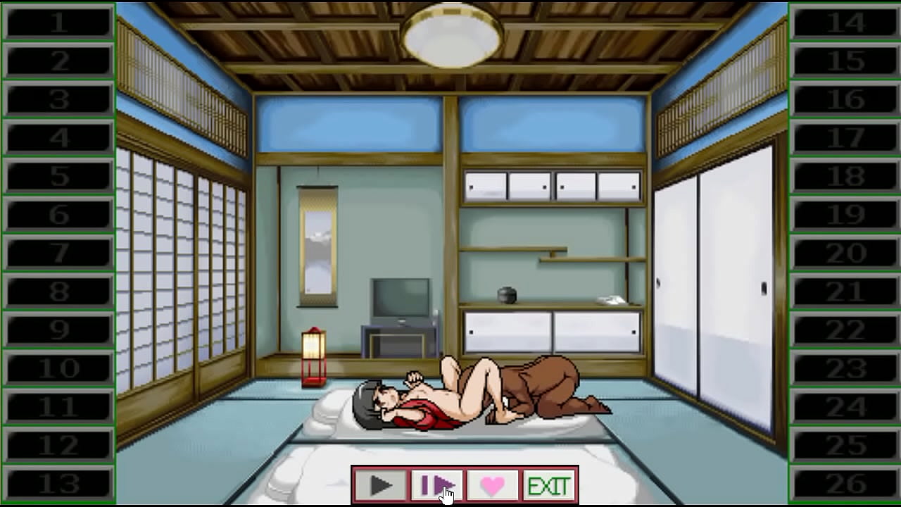 Hot 18 yo girl hentai having sex with a man in her oriental house in erotic hentai game