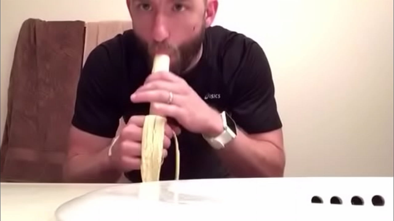 discreet straight priest sucking on banana HOT