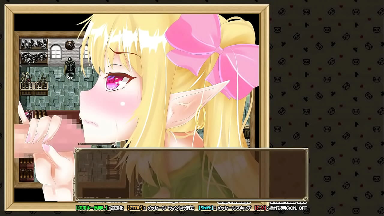 Cute blonde doing a handjob and then a blowjob in El shotenken erotic hentai game