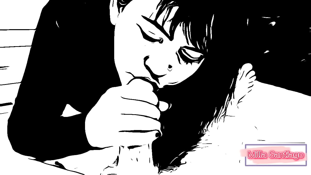 Cartoon - Mamei o pai da colega do condom&iacute;nio at&eacute; ele colocar seu esperma quente dentro da minha boca